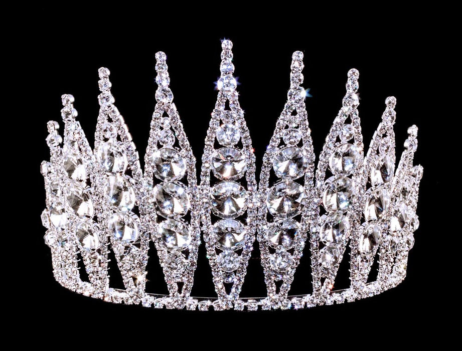 #15741 - Large Rivoli Burst Adjustable Crown - 5" tall